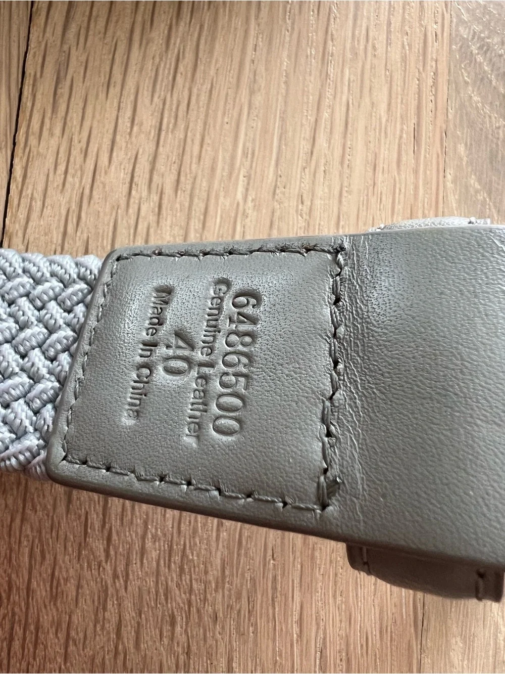 Men's Braided Stretch Belt in Light Gray